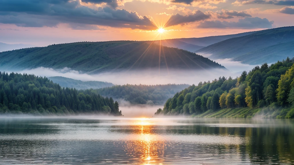 Dramatic morning scene of Lacu Rosu lake. Misty summer sunrise in Harghita County, Romania, Europe. Beauty of nature concept background.