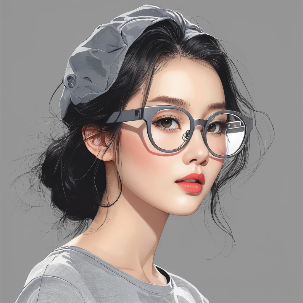 Eyeglasses design gray backgrould titanium shadow กราฟฟิค โลโก้ vector girl