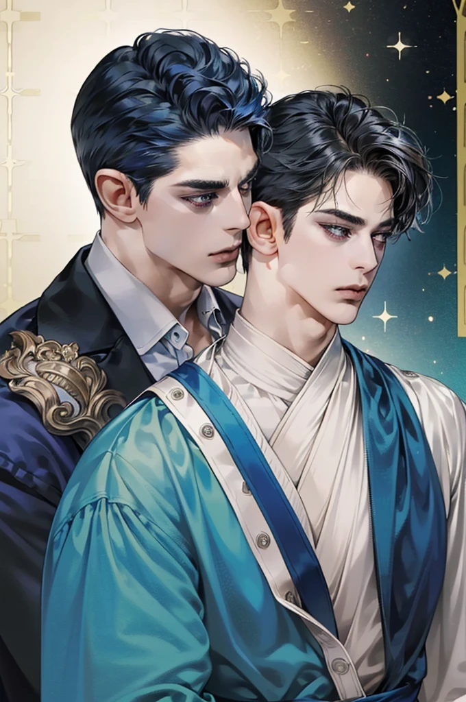 (Highest quality,4K,8K,High resolution,masterpiece:1.2),Super detailed,(Realistic,photoRealistic,photo-Realistic:1.37),30-year-old male,Handsome Anime,Portraiture,strong,Masculine,Dark blue hair,Sharp jawline,Captivating eyes,Perfectly styled hair,short hair, Cool Anime Costumes,Confident expression,Vibrant colors,Dynamic Lighting
