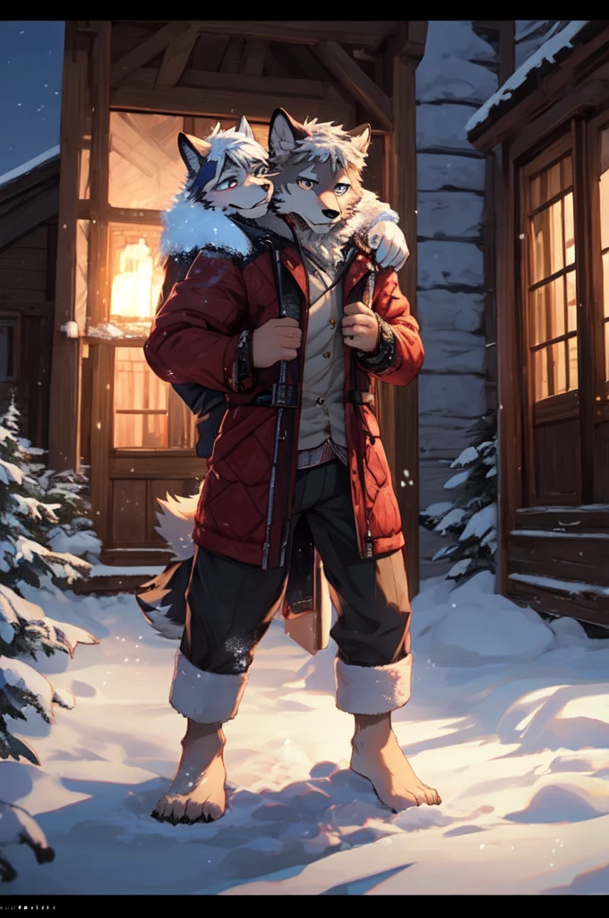 (((Barefoot furry character, full body, cinematic setting, furry male, plantigrade))) 2boys, hugging from behind
God I miss you like hell
I was wrong I can tell
For the heart can be (((blind and frozen)))
Now I live with the pain
Every night, every day
As I read those letters you wrote me
How I long for the time
When your lips would kiss mine
And the promise was still unbroken
I will wait for tomorrow
That may never come
I will wait in the name of love
BREAK, winter, snow, ice, sad atmosphere, intricate details, highly detailed, extreme detail, octane render, fine art, best quality, highres, (detailed face:1.5), ((full_body)), UHD, (((perfect hands))), low light