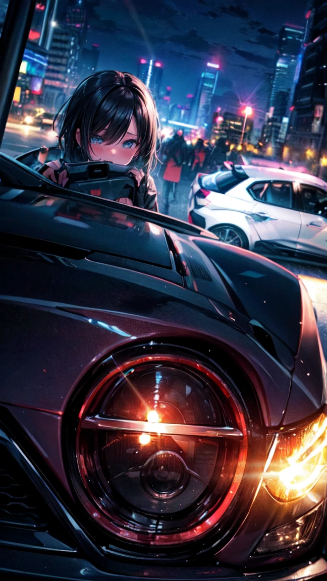One Woman　Car sex　Big Butt　Feeling face　Inside the car at night　Girls who love sex　Happy face　sunglasses　Blushing and embarrassed　Outdoor Exposure　sports car　Thong　Climb on the hood of a car　Camaro
