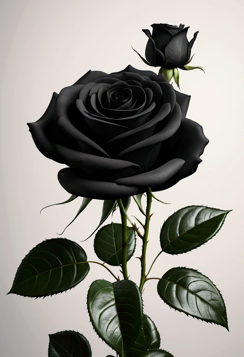 A rose plant black color 8k picture