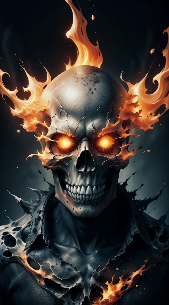Shirt pattern HD large picture flame horror hell skull