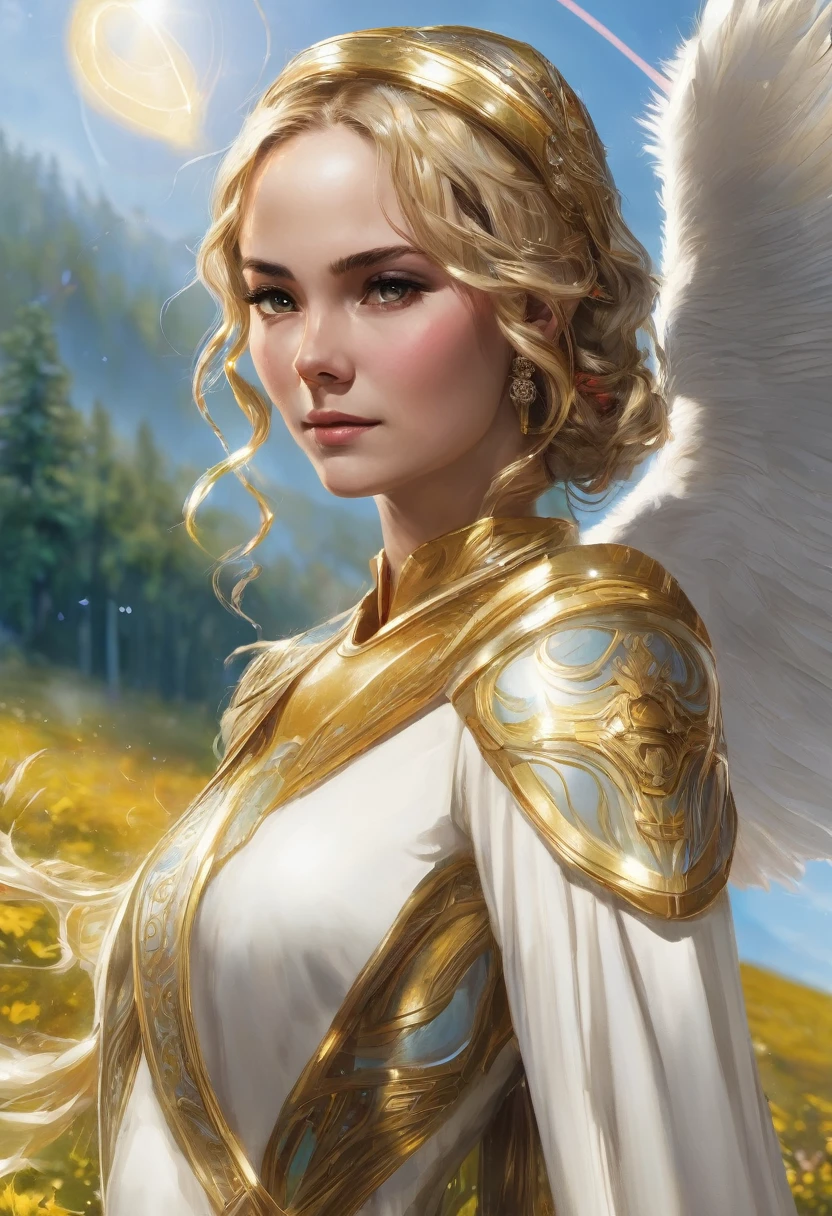 halo of light around her