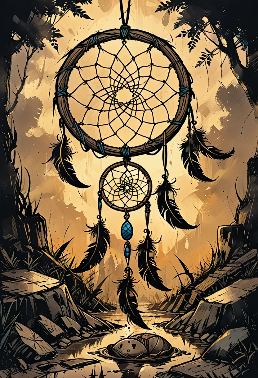 the dream catcher lies on the ground in the mud, graphic style of novel comics, 2d,
8k, hyperrealism, masterpiece, high resolution, best quality, ultra-detailed, super realistic, Hyperrealistic art, high-quality, ultra high res, highest detailed, lot of details, Extremely high-resolution details, incredibly lifelike, colourful, soft cinematic light,