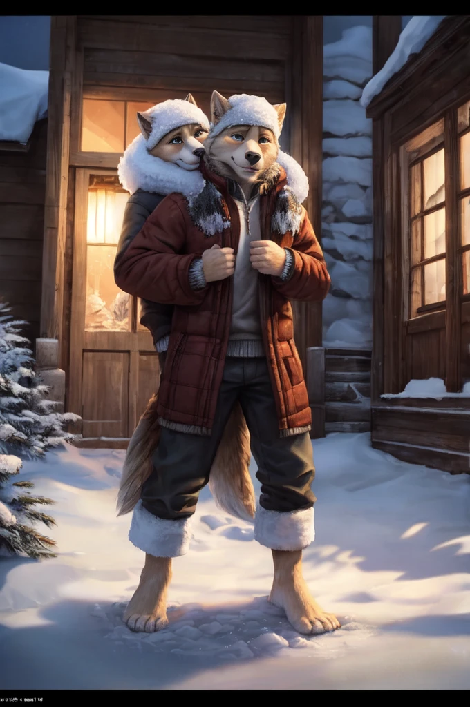 (((Barefoot furry character, full body, cinematic setting, furry male, plantigrade))) 2boys, hugging from behind
God I miss you like hell
I was wrong I can tell
For the heart can be (((blind and frozen)))
Now I live with the pain
Every night, every day
As I read those letters you wrote me
How I long for the time
When your lips would kiss mine
And the promise was still unbroken
I will wait for tomorrow
That may never come
I will wait in the name of love
BREAK, winter, snow, ice, sad atmosphere, intricate details, highly detailed, extreme detail, octane render, fine art, best quality, highres, (detailed face:1.5), ((full_body)), UHD, (((perfect hands))), low light