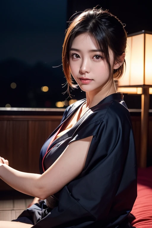 Urzan-6500-v1.1, (RAW Photos:1.2), (Realistic:1.4), (きれいな日本人woman:1.3), (Japanese actress,), (Beauty:1.3), ((night:1.5)), It's dark all around, ((womanの周りは暗くwomanに照明を当てて)), smile:1.2, (((masterpiece))), ((Highest quality)), ((Complex and detailed)), ((Surreal)), An absurd solution, 24-years-old, woman, perspective, Very detailed, shape, One Girl, (Large Breasts:1.4, (Big Ass:1.4), Toned body, Small waist, Beautiful details, Long Hair, Brown eyes, (Filmed in an abandoned factory:1.2), (Japanese actress:1.3), (Wearing a sparkling red bodycon dress:1.4), (Clothing that emphasizes the lines of the body), Length is below the knee, Emphasise the cleavage, (Bring your cleavage closer:1.3), (Show your cleavage to the camera:1.5), (Body and face facing the camera:1.4), (Body and face facing forward), Body and face facing the camera, Body facing the camera, Slightly brown hair, (long hair), Detailed Background, Perfect Eyes, Captivating eyes, Shoot from the front,