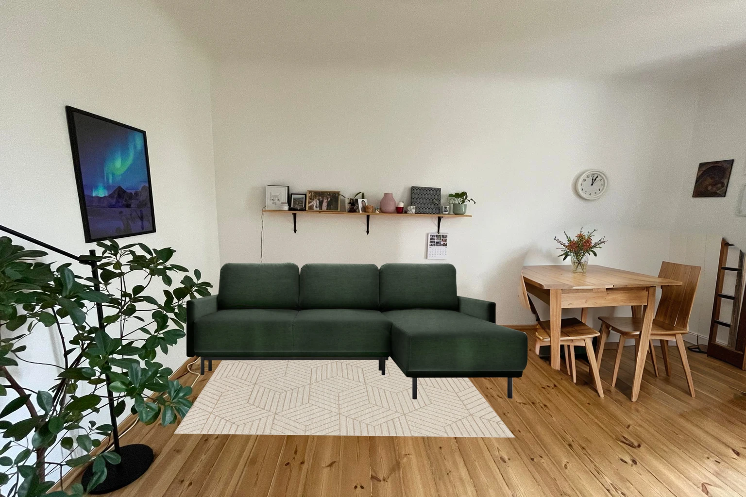 nice wooden table with two chairs