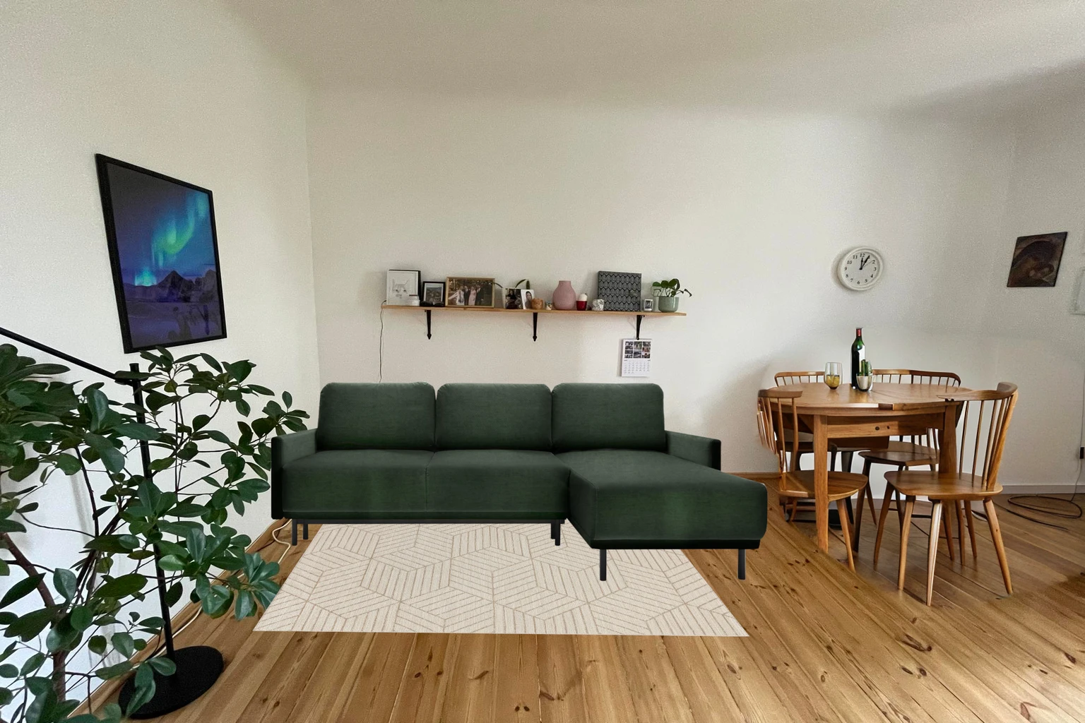 nice wooden table with two chairs