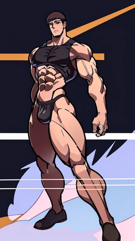 Dissemination,Thick arms,Wear a sleeveless vest,Wearing Nike 3-point pants,Showing shoulders and arms,Brown hair,Short straight hair,黑Brown skin,Full body image,Chest muscle expansion,Brown skin,Parallel viewing,(muscular),(Pure white background),sideways,Sharp eyes,(),shoulder width,Muscles protrude a lot,Highest image quality,Look at it from a low angle ,Chest muscle expansion,((Muscle bulge)),muscular and bulky, muscular characters, Great and cool, tall and muscular, muscular!!, Very strong, muscular, men, Huge muscles, Big Muscle, Muscle Man, Anime handsome man, muscular!, Huge muscles, muscular bodies,Close-up photos , Crotch protrusion, bonito rosto young, Huge pectoral muscles,Huge body, High-intensity training keeps your body fit, muscular, 8 Pack Abs,Thick Legs,The character is a burly man,Standing,The overall picture highlights his well-developed shoulders and pectoralis major muscles, Muscular,Clothes show shoulders,Clean face,Lift his head,Keep your eyes open,