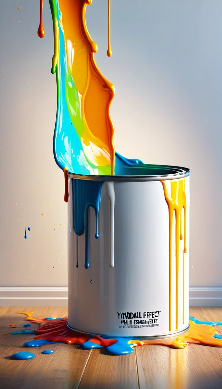 (a paint can dripping paint,paint splash,apartment interior,tyndall effect,photorealistic,cinematic lighting,