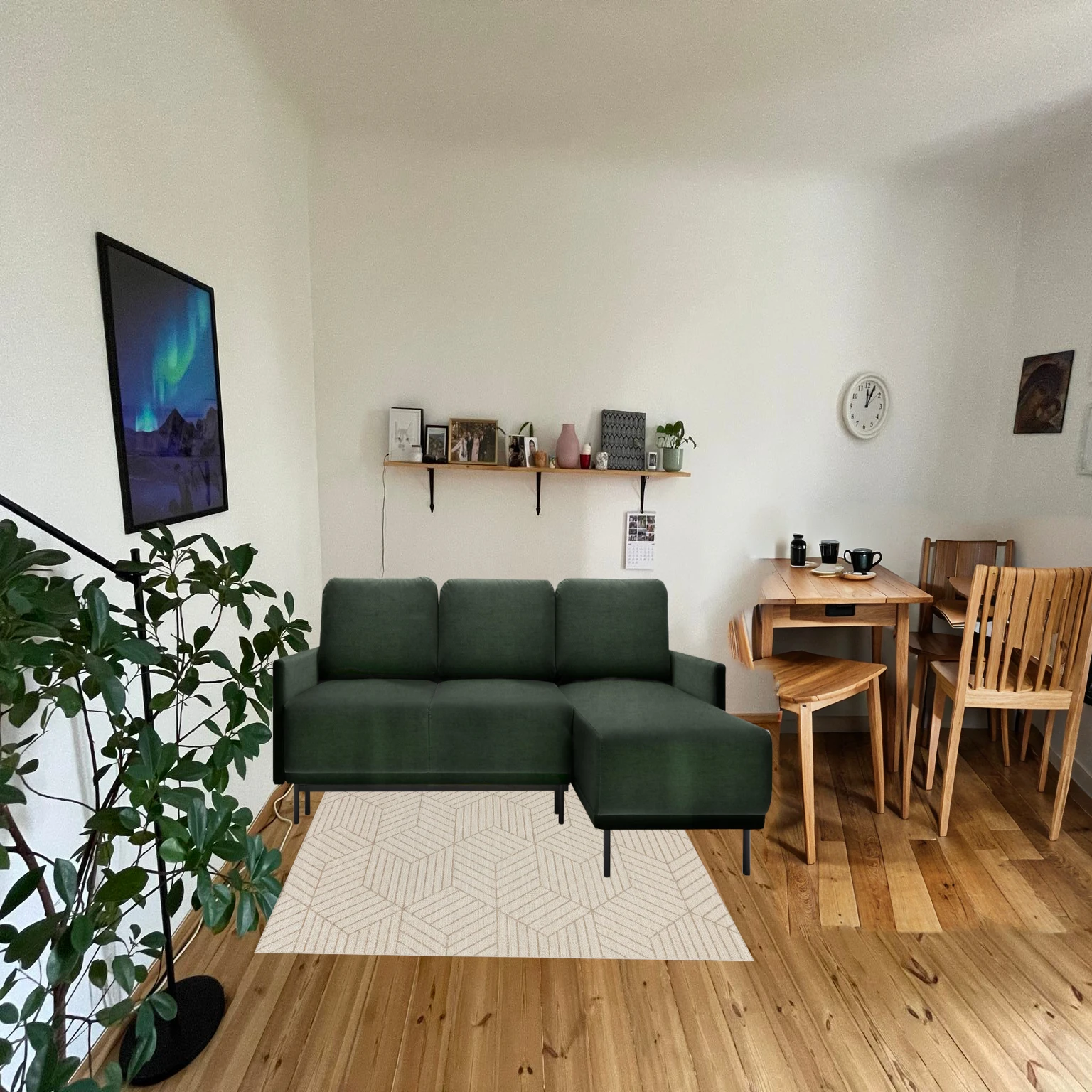 small wooden table with 2 chairs