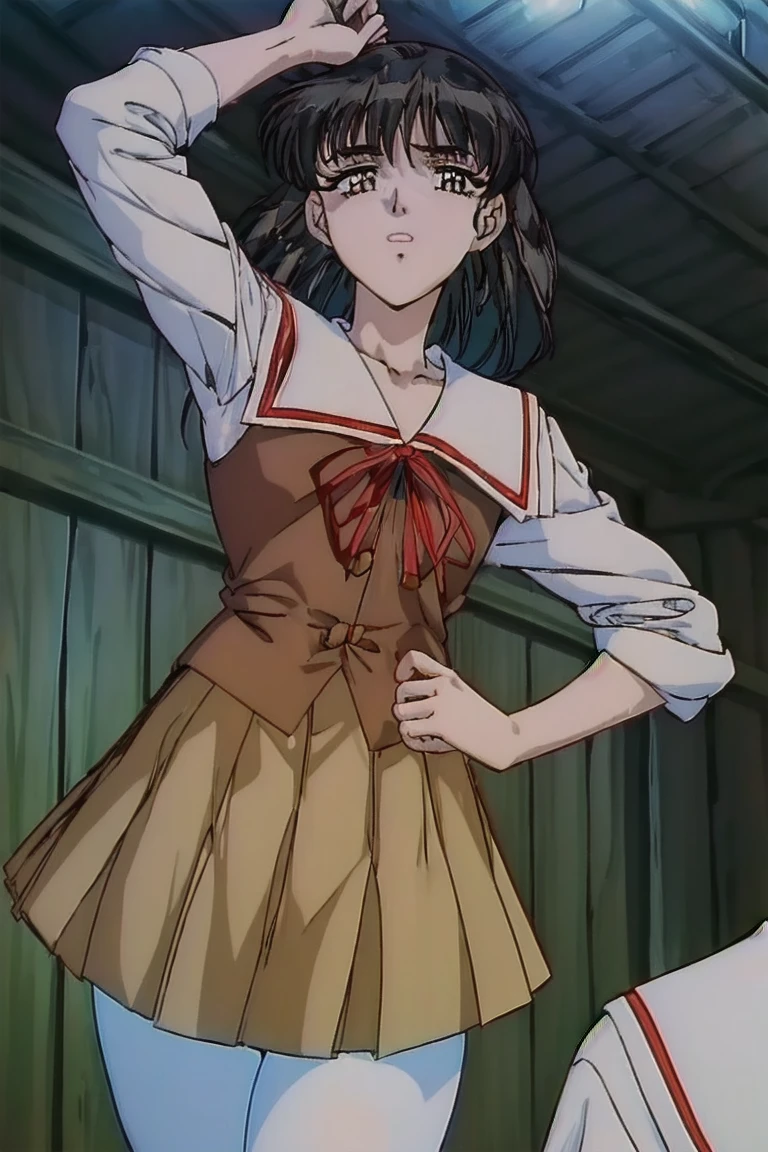 (Day:1.7),at school,
Upright immobile posture,
Sailor_collar,Seraphim,, white_Jacket,black_Best,
(red_Pleats_skirt:1.1),(black_pantyhose:1.1),
black_hair,length_hair,前hair,茶color_eye,
1 Girl, 20-year-old,young woman,beautiful Finger,beautiful long legs,beautiful body,
beautiful Nose,beautiful character design, perfect eye, perfect face,expressive eye,
View your viewers, (upper_body),(Focus on her face),
Official Art,非常に詳細な CG ユニティ 8K 壁紙, Perfect lighting,colorful, bright_front_face_Lighting,Shiny skin,
(masterpiece:1.0),(Highest_quality:1.0), 超High resolution,4K,Super detailed,
photograph, 8K, High resolution, High resolution, Absurd:1.2, 400 for Kodak Port, Film Grain,
Bokeh:1.2, Lens flare, (Vibrant_color:1.2)
(beautiful,big_chest:1.4), (beautiful_face:1.5),(narrow_Waist),