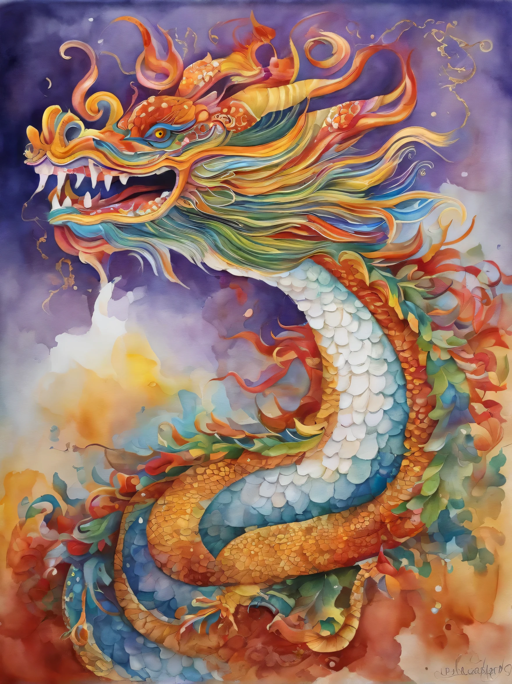 華やかな龍
Illustration of Chinese lucky charm dragon A large overall beautifully designed dragon The dragon is designed with rainbow gradation Very glamorous design And that "dragon" is a big smile on one's face a glamorous design that brings happiness to the viewer fortune Pretty cool chic and modern design White background Rising dragon Climbing ...