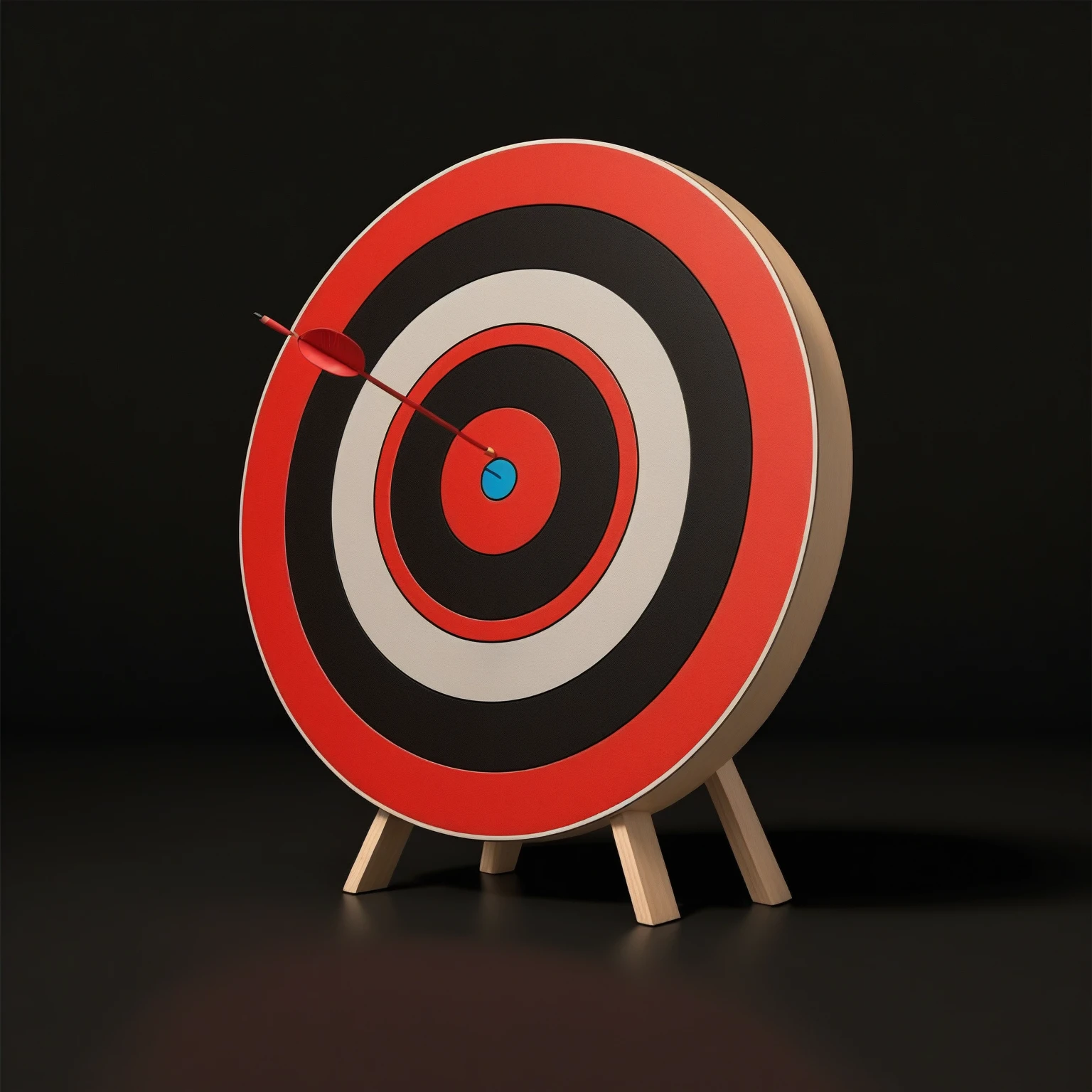 realistic target, Black background, cartoon style