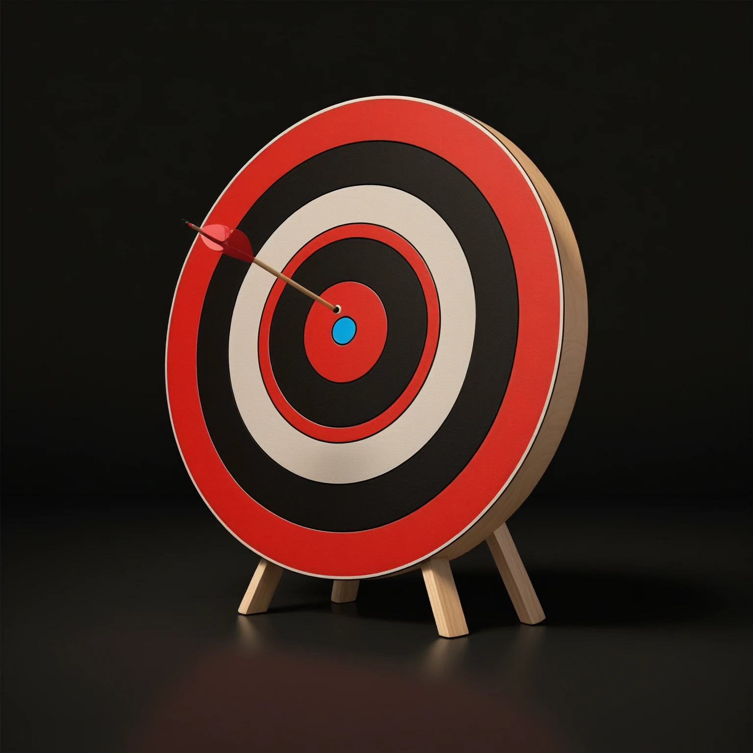 realistic target, Black background, cartoon style