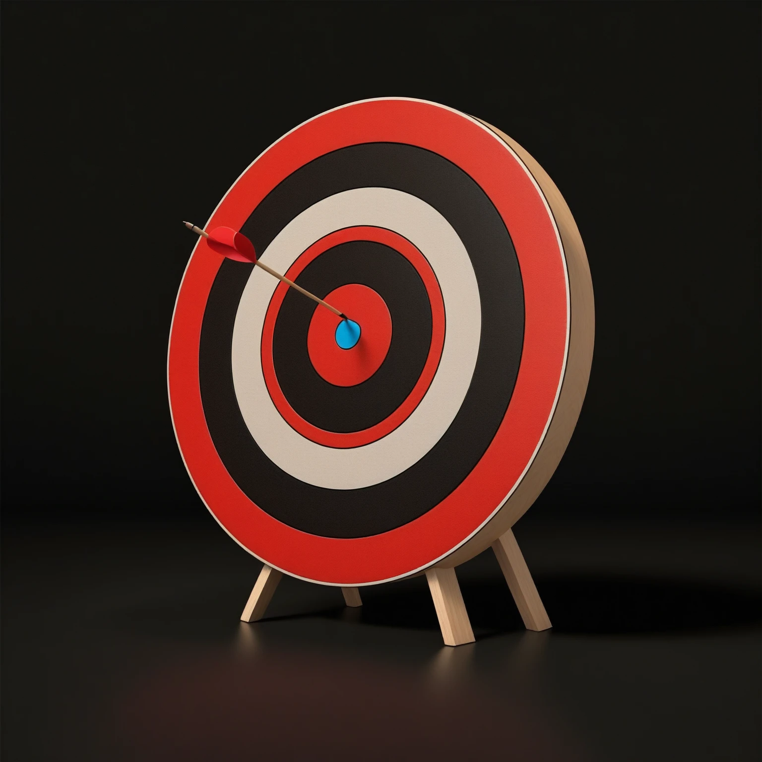 realistic target, Black background, cartoon style