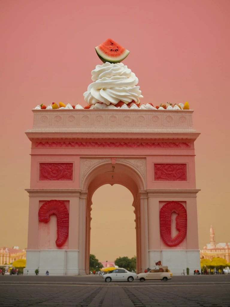 made of watermelon，strawberry，cream，mango，A romantic masterpiece