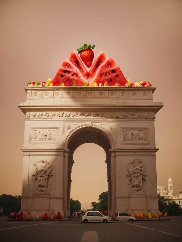 made of watermelon，strawberry，cream，mango，A romantic masterpiece