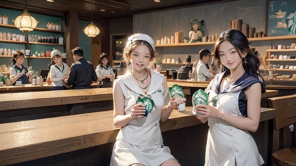 (((((Emphasize cleavage)))))
(((((((((A white, sleeveless, mini-skirt sailor suit)))))))))
((((((((Heavy makeup))))))))
(((I can see my belly button)))
(((((((お洒落でcuteInside the Starbucks store)))))))
8K、RAW Photos、Highest quality、Super detailed、Super Resolution、Ultra HD、8K壁紙、Amazing details
(((((((Inside the Starbucks store)))))))、
((((((Sit down and eat cake、Drink Starbucks coffee、smile))))))、((((Heart Necklace))))
Modern and sleek design:Interior design using natural materials、Many of the designs are warm and made using wood and metal.。
Large windows:自然光をたっぷり取り入れるためのLarge windowsがあり、Providing a bright and open space。
Green Interior:Potted plants are effectively placed、It creates a relaxing atmosphere。
artwork:Works by local artists、Starbucks-related art on display。
Cozy seating:Cushioned chairs and sofas、Bar sheet etc.、A variety of seating options available。
Open kitchen area:Being able to see how drinks and food are made、We provide peace of mind and transparency。
Unique lighting:Antique lamps and chandeliers、Modern lighting fixtures are used。
Comfortable background music:Relaxing music is playing、A comfortable space is provided。
Wide々Table space:一人でもグループでも使いやすいWide々There is a table with。
Community Table:There is a large table where you can socialize with other customers.。
Seasonal decorations:The decorations are themed according to the season.。
Design with a local feel:The design incorporates the local culture and characteristics.。
Fragrance production:コーヒーの香りが店内にWideがり、A space that satisfies the five senses has been created.。
Conversation with a barista:フレンドリーなConversation with a baristaが楽しめるカウンターエリアがあります。
8K、RAW Photos、Highest quality、masterpiece:1.2、Super detailed、Super Resolution、Ultra HD、8K壁紙、Amazing details、Photorealistic:1.4、Having fun by the water、Full Body Shot、Full body photo、High-resolution RAW color photos、Professional photos、A scene full of emotion、Very detailed and beautiful、Ultra HD、8K壁紙、Amazing details、Huge file sizes、Highly detailed beautiful girls、Highly detailed face Highly detailed eyes、Extremely realistic skin、 Highly detailed fingers, Highly detailed nose, Highly detailed mouth, Perfect Anatomy, Highly detailed background, Highly detailed clothing, , cute女の子, Famous Japanese Idols, cute, Realistic body, Slender, White skin, Glowing Skin, Slim body, Realistic Face, Delicate eyes, double eyelid,
