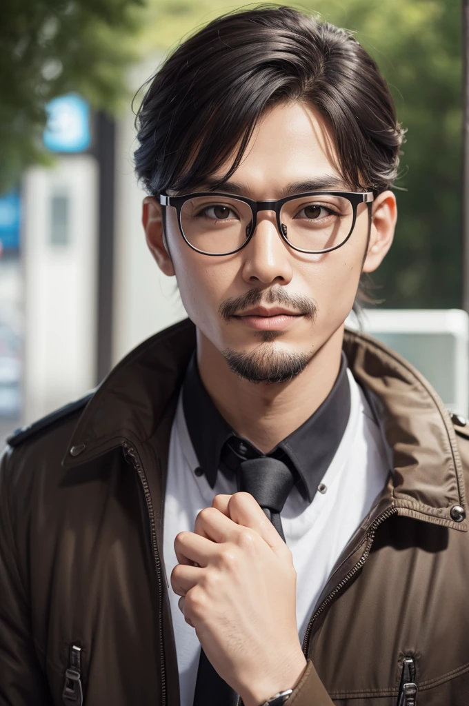 Guerrilla wearing prescription glasses