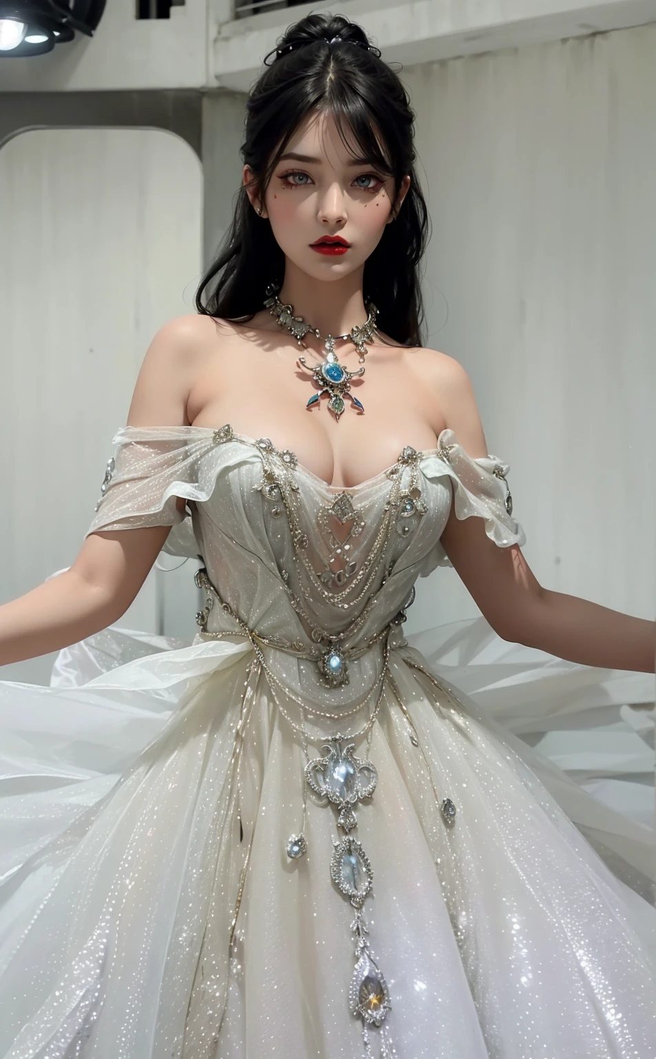 Detailed image quality,Witch Pandora,wing, Succubus Theme,堕落Angel,Excellent,scary,Secret Terror,Tentacles,With eyes,Uncanny Valley Effect,Beast Blood Moon,skeleton,vampire,Hellfire,Dark Queen,Angel,magician magic witch,16岁Angel,Eyes are blue(Pupils as deep as the starry sky),Gorgeous tattoo designs all over the body,Surreal photos(8K picture quality,Rich in details),Dark eyeshadow,Sexy thick lips(Red lipstick),Tattoo designs on body,Dark Queen,Wear luxurious gold jewelry,Sparkling diamond gemstone,breasts symmetrical,Shining armor