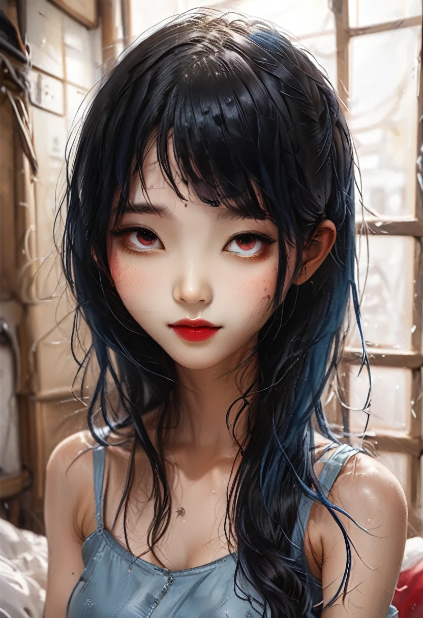 Black Hair、folder、Round eyes、False eyelashes、Straight hair, Wavy Hair、correct、Deep Red Lipstick、Striped Hair、Brown Hair、Blue Hair、(Gradient Hair)、Asymmetrical Hair、Hair behind the ear、Crossed bangs、Long Hair、((お尻までLong Hair))、Long Hair、Straight bangs、Smooth, Silky Hair、Hair up on one side、とんでもなくLong Hair、Light brown eyes、Ring Eye、Round eyes、Wicked Smile、A light smile、Cast a Shadow、(Extraordinary presence)、Atmospheric perspective、Backlight、Exposure、Lens flare、、最high quality、超High resolution、超High resolution、Very realistic, masterpiece、correct、Textured skin、high quality、最high quality、Awards、32k, 髪のfolder、Crafty、(Close your eyes and smile)、Embarrassed laugh、Redness in the ears、correct、Shine、360° View、Very detailed、超High resolution、解剖学的にcorrect、masterpiece、Accentuate your breasts、High resolution、High detail、Long eyelashes、A slight blush、Compensate, (((Full Body Shot)))、(Hands on hips)、Seductive pose、Shooting from a distance、Different angles of view、Eye height 、Looking up from below、