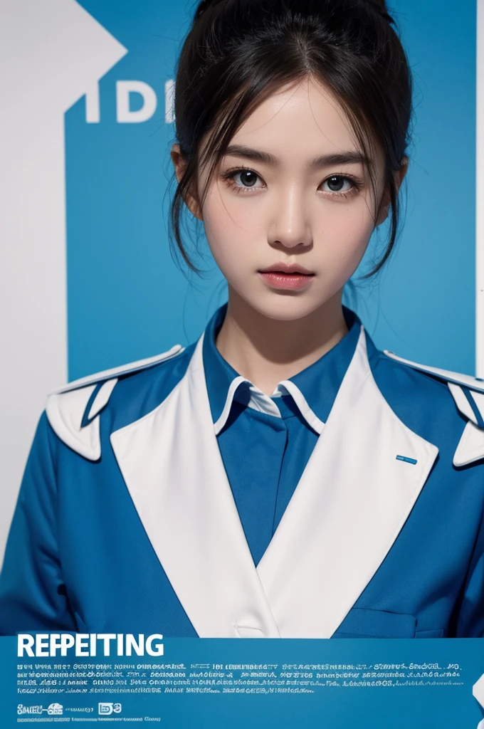 Create a recruitment poster,Mainly blue