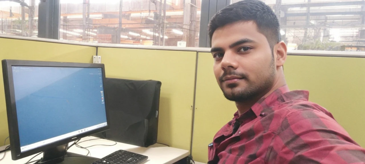 A Electrical Engineer working in office good personality and smartness 