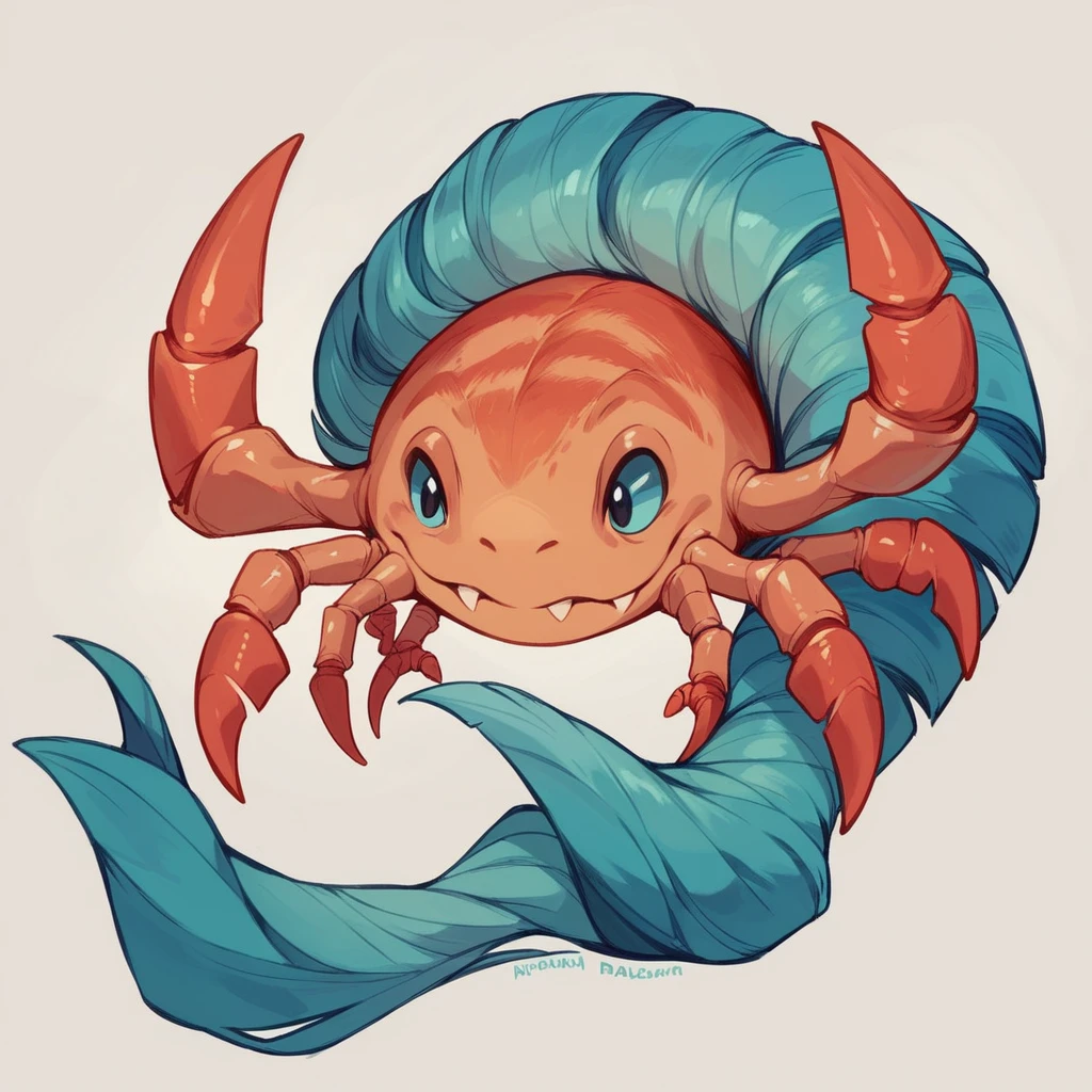 A crab with iridescent blue carapace , dual daggers.