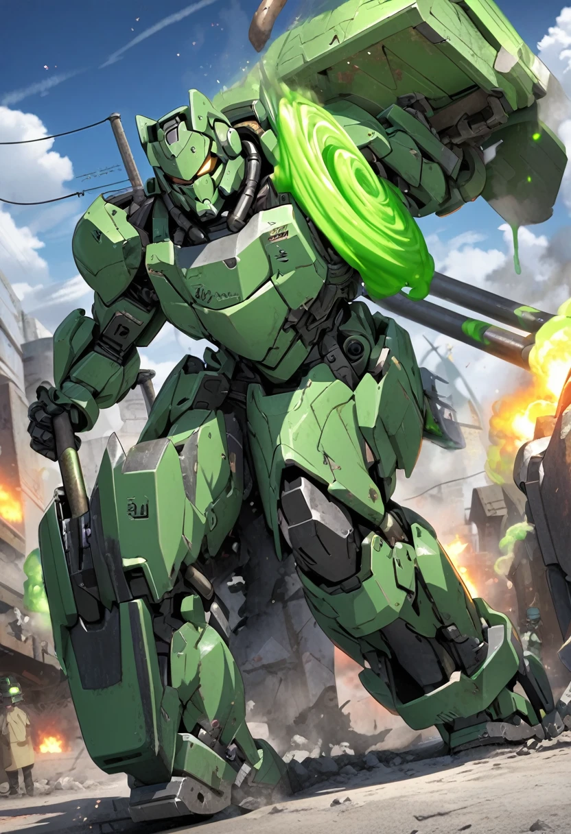Iron bar, green tornado