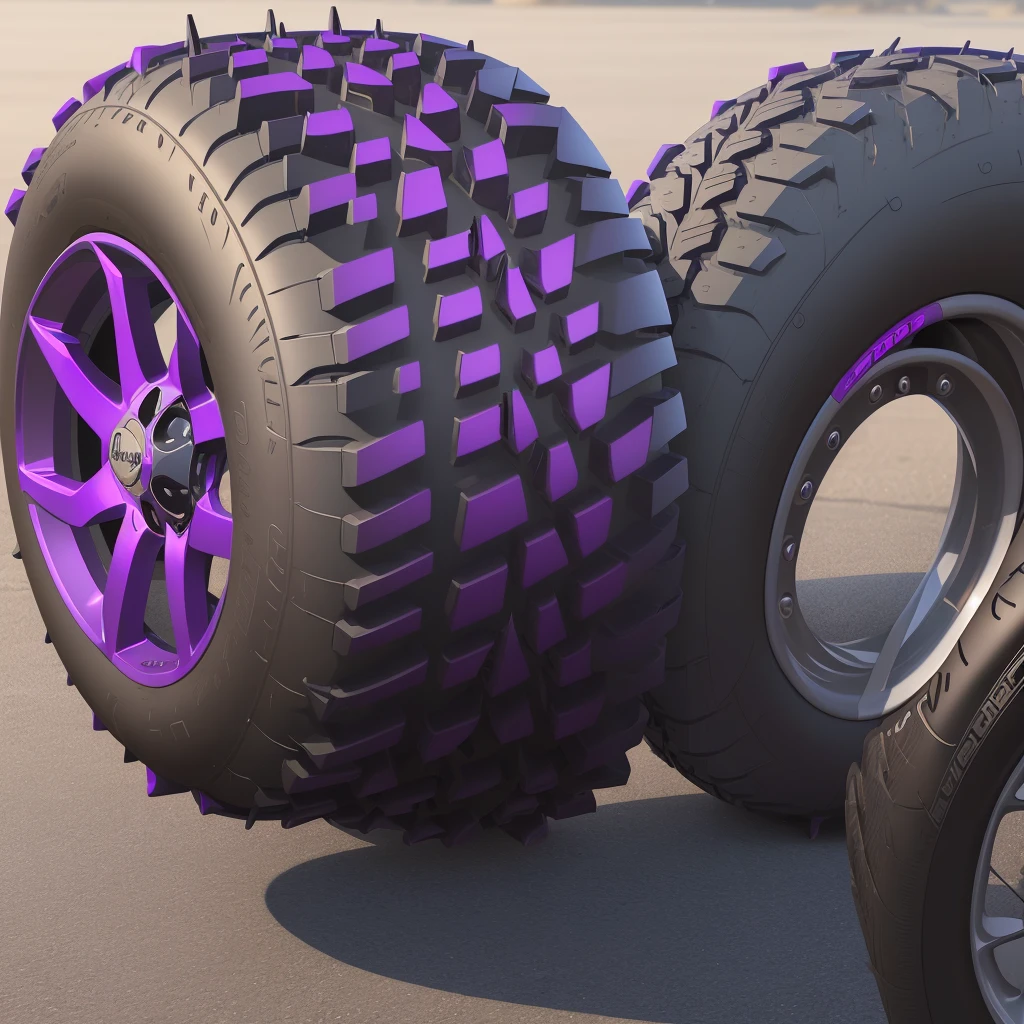 logo_L, Car tire, black tire, flame behind the purple tire, 2000s style, Japanese style from the 2000s