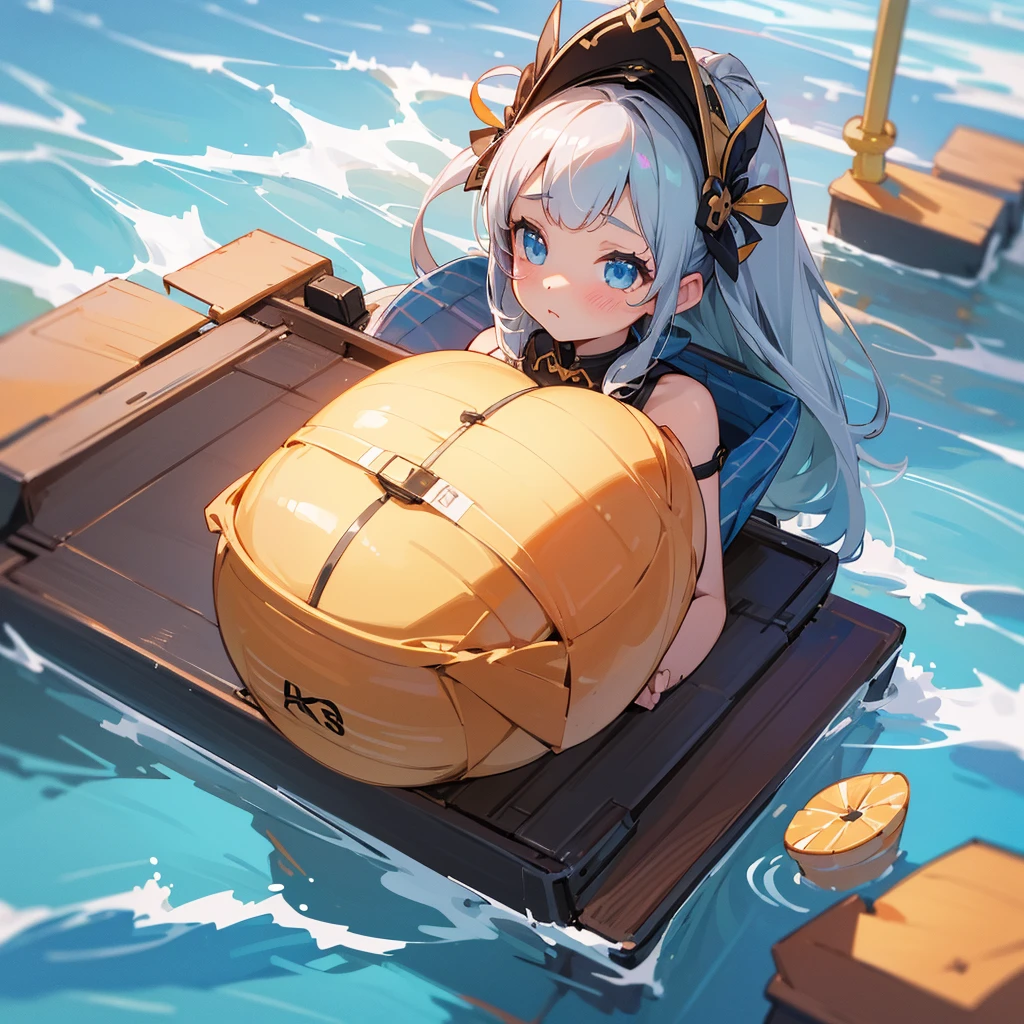 high quality, High resolution, High-precision images,8k 1girl
(beautiful,Huge_chest:1.3)、Swimwear、Cute face、chestを右腕で持ち上げる