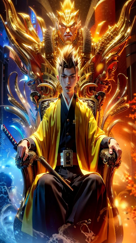 1boy, Japanese male, (male:1.5), grey eyes, slanty eyes, (very short hair:1.3), under_cut, Pompadour, ((formal)), ((suit)), (((handsome, sharp, savage features,))), (stout muscular body), (stout physique),
SFW, outdoors, detailed background, Modern metropolis,