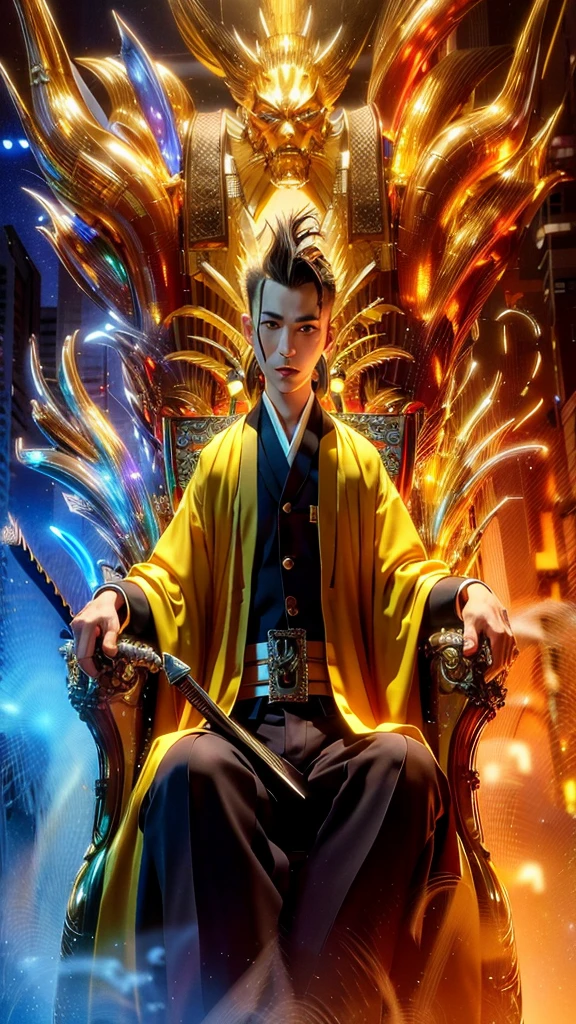 1boy, Japanese male, (male:1.5), grey eyes, slanty eyes, (very short hair:1.3), under_cut, Pompadour, ((formal)), ((suit)), (((handsome, sharp, savage facial features,))), (stout muscular body), (stout physique),
SFW, outdoors, detailed background, Modern metropolis,