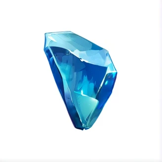 Blue ore，Glossy，Game item icon， Hand-drawn