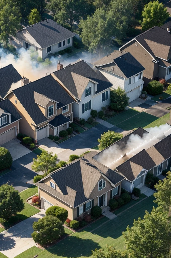 your neighbor's house is on fire, all the residents in the surrounding area come to help save his property. you also help your neighbor