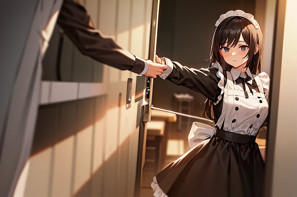 maid knocking on the door