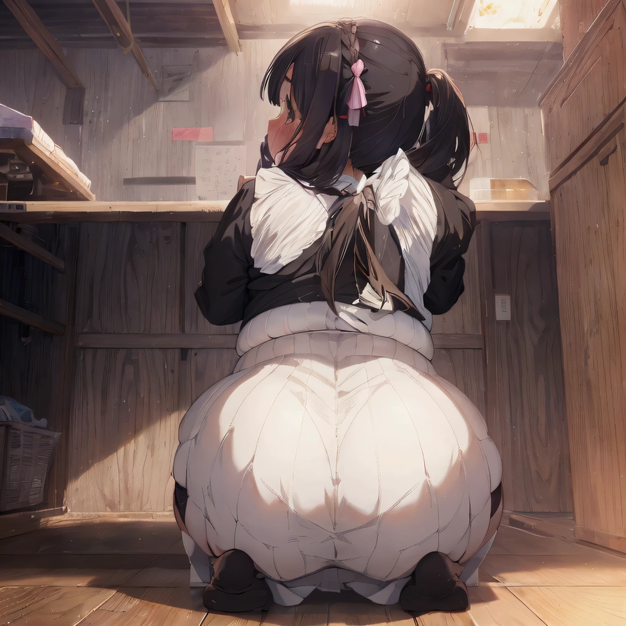 Anime girl sitting on the floor in a room with a wooden floor, Anime girl crouching, Beautiful anime girl crouching, Half Yamada, Gwaiz, artwork in the style of Gwaiz, Cute girl anime visuals, Realistic Anime 3D Style, Strongest pose, chic, Anime Moe Art Style, Smooth anime CG art,Anime girl with long hair and skirt standing in front of a wall, Lit from behind, Bend your body, chic, , Beautiful anime girl crouching, (SFW) Safe at Work, [ 4K Digital Art ]!!, shikamimi, Thick tail, Anime girl in maid outfit, Butt, lower angle,Anime girl with glasses and a skirt standing in front of a mirror, (SFW) Safe at Work, Kantai Collection Style, TİTS, , a hyperRealistic , Lit from behind, hyperRealistic , Realistic , chic, Anime Maid SS Military, Naughty anime style, Anime Moe Art Style,Anime girl standing on the street in a short skirt and black shirt, (Poop sitting), chic, Anime Moe Art Style, Half Yamada, Realistic Anime 3D Style, （ahegao）,Smooth anime CG art, Super realistic , Gwaiz, Young Anime Girl, Anime Style 4k, Naughty anime style, Beautiful anime girl crouching,(masterpiece), (One serious civil service commissioner: 1.3), (Super thick and plump body: 1.3), (Huge breasts and butt)), (Small Head: 1.2), (Very small uniform)), (Shiny skin: 1.2), (A speech while crouching in the stands in the schoolyard in the morning)), {fat},1boy, penis, doggystyle, from behind, spreadassms, chubby body, fat body, short,ultra detailed, masterpiece, best quality, blush, a woman, rolling eyes, open mouth, school girl, wearing , wearing glasses, classroom, sunset, light particles, hdr, brown grey hair, midium wavy hair, shiny hair, bang, single braid, clear grey eyes, Smiling Kiss, Tongue Out, anime ,orgasm face, sexual climax, bitch, back shot, back view, low angle, from below, back view, arched back, looking back, all fours, chubby body, BIG ASS , saliva, BBW, slender waist, anal, seiza, hands on head,white eyes, Hand Drawn, Showing Ass, Bobcut, Knee socks, (Super thick and plump body: 1.3), Butt sticking out, Close your legs, seiza, spread legs, pleated skirt, Stretch your arms back, long pleated skirt, Butt is not visible, Butt is hidden, Arms folded behind back, Super big butt, Awesome numbness , Plump , Chubby, Butt sticking out,