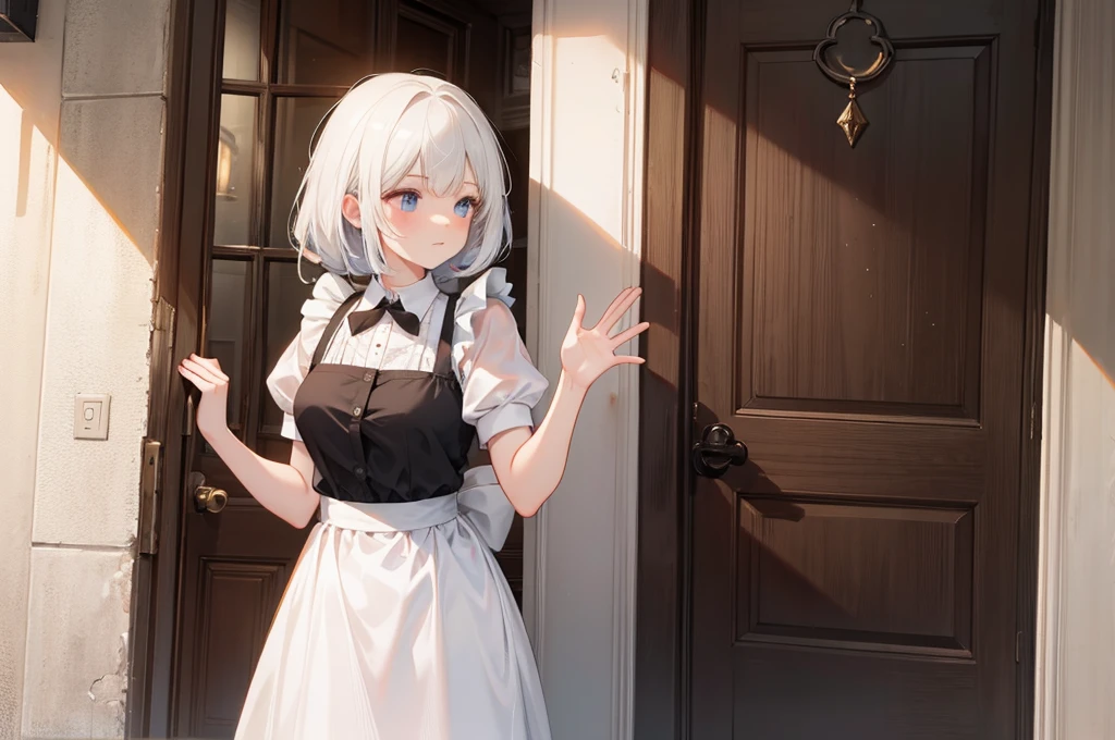 maid knocking on the door
