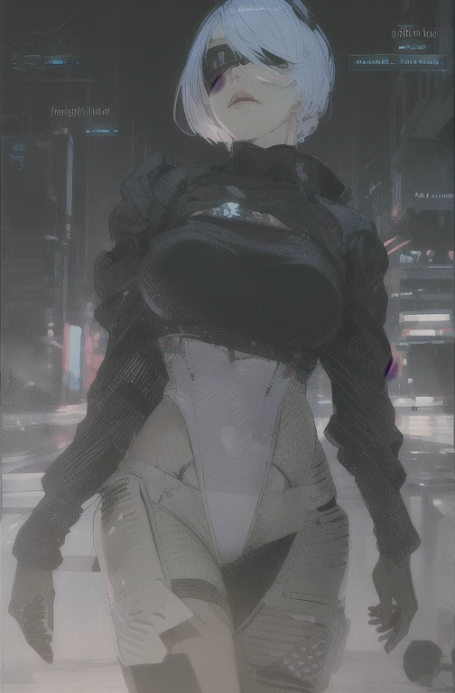 ((The best quality)), ((Masterpiece)), (Very detailed:1.3), ..............3D, beautiful (Cyberpunk:1.3) hacker woman, short hairstyle,short hair, Return to viewer, Thick hair, Operating computer terminal, head mounted display, computer server, LCD screen, fiber optic cable, Company logo, HDR (High Dymanic Range), ray tracing, NVIDIA RTX, super resolution, Unreal 5, Subsoil Scatter, PBR texture, Post-processing, Anisotropic filtering, depth of field, maximum sharpness and sharpness, Multilayer textures, Albedo y Highlight Maps, Surface shading, Accurate simulation of light-material interactions, perfect proportions, octane rendering, duotone lighting, Low ISO, white balance, rule of thirds, wide opening, 8K RAW, efficient sub-pixels, sub-pixel convolution, glow particles, dynamic  pose