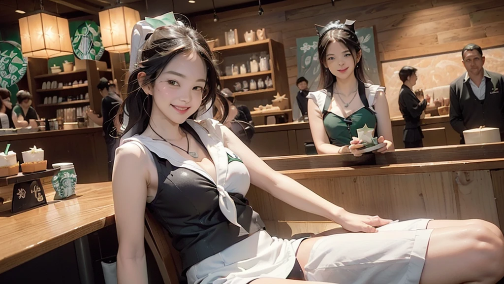 (((((((((Emphasize cleavage)))))))))


(((((((((((pom pom mini skirt, smile)))))))))))



(((((((お洒落でcuteInside the Starbucks store))))))) 8K、RAW Photos、Highest quality、Super detailed、Super Resolution、Ultra HD、8K壁紙、Amazing details ((((((tennis racket)))))) (((((((((Inside the Starbucks store)))))))))、 ((((((Sit down and eat cake、Drink Starbucks coffee、smile))))))、((Heart Necklace)) Modern and sleek design：Interior design using natural materials、Many of the designs are warm and made using wood and metal.。 Large windows：自然光をたっぷり取り入れるためのLarge windowsがあり、Providing a bright and open space。 Green Interior：Potted plants are effectively placed、It creates a relaxing atmosphere。 artwork：Works by local artists、Starbucks-related art on display。 Cozy seating：Cushioned chairs and sofas、Bar sheet etc.、A variety of seating options available。 Open kitchen area：Being able to see how drinks and food are made、We provide peace of mind and transparency。 Unique lighting：Antique lamps and chandeliers、Modern lighting fixtures are used。 Comfortable background music：Relaxing music is playing、A comfortable space is provided。 Wide々Table space：一人でもグループでも使いやすいWide々There is a table with。 Community Table：There is a large table where you can socialize with other customers.。 Seasonal decorations：The decorations are themed according to the season.。 Design with a local feel：The design incorporates the local culture and characteristics.。 Fragrance production：コーヒーの香りが店内にWideがり、A space that satisfies the five senses has been created.。 Conversation with a barista：フレンドリーなConversation with a baristaが楽しめるカウンターエリアがあります。 8K、RAW Photos、Highest quality、masterpiece:1.2、Super detailed、Super Resolution、Ultra HD、8K壁紙、Amazing details、Photorealistic:1.4、Having fun by the water、Full Body Shot、Full body photo、High-resolution RAW color photos、Professional photos、A scene full of emotion、Very detailed and beautiful、Ultra HD、8K壁紙、Amazing details、Huge file sizes、Highly detailed beautiful girls、Highly detailed face Highly detailed eyes、Extremely realistic skin、 Highly detailed fingers, Highly detailed nose, Highly detailed mouth, Perfect Anatomy, Highly detailed background, Highly detailed clothing, , cute女の子, Famous Japanese Idols, cute, Realistic body, Slender, White skin, Glowing Skin, Slim body, Realistic Face, Delicate eyes, double eyelid,
