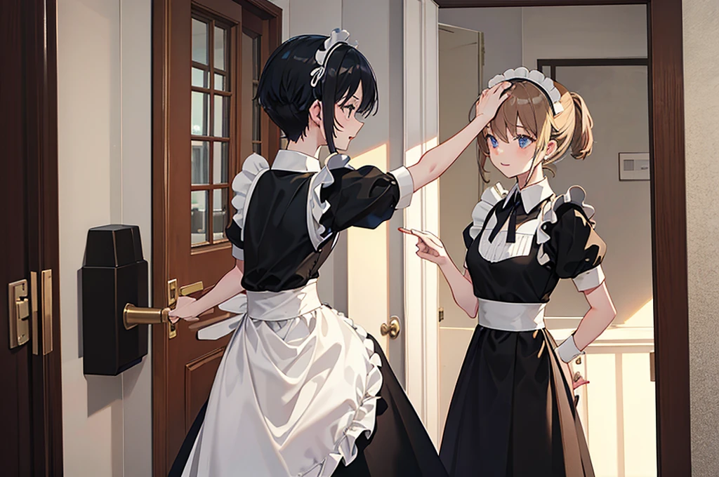 maid knocking on the door
