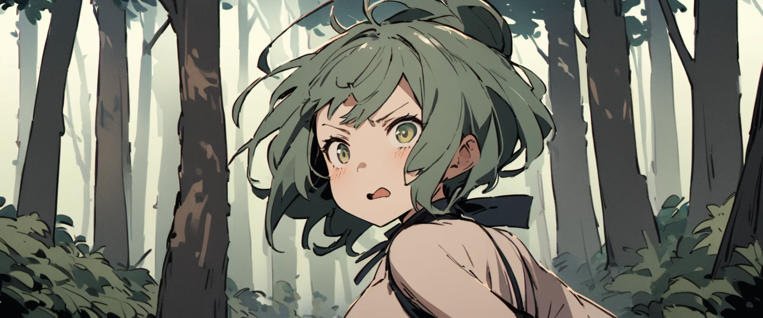 in the forest、running、One Girl、zoom、zoom、Accurately depict faces