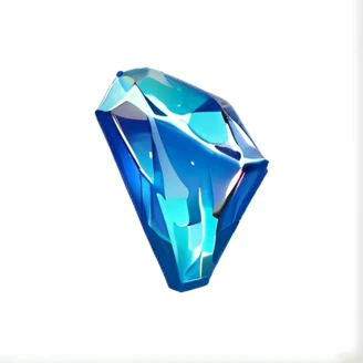 Blue ore，Glossy，Game item icon， 