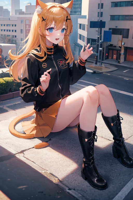 GTS,GTS planet,Cat ear,Girl,Black high boots