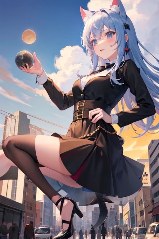 GTS,GTS planet,Cat ear,Girl,Black high heels