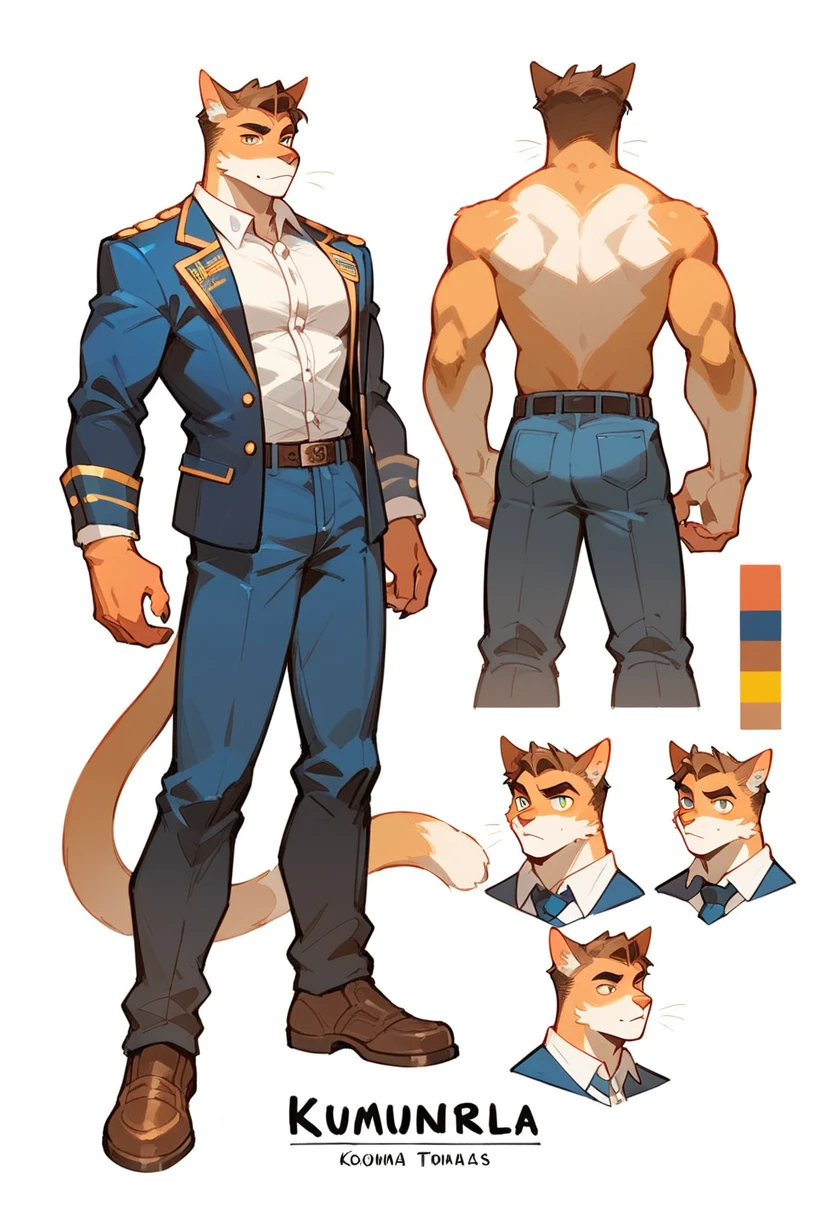 cover page, highres, top quality, best quality, paid reward available, unparalleled masterpiece, perfect artwork, absurdres, High-quality illustrations(style of final fantasy)(concept art, character sheet)perfect anatomy(handsome boy, kemono)(furry anthro),