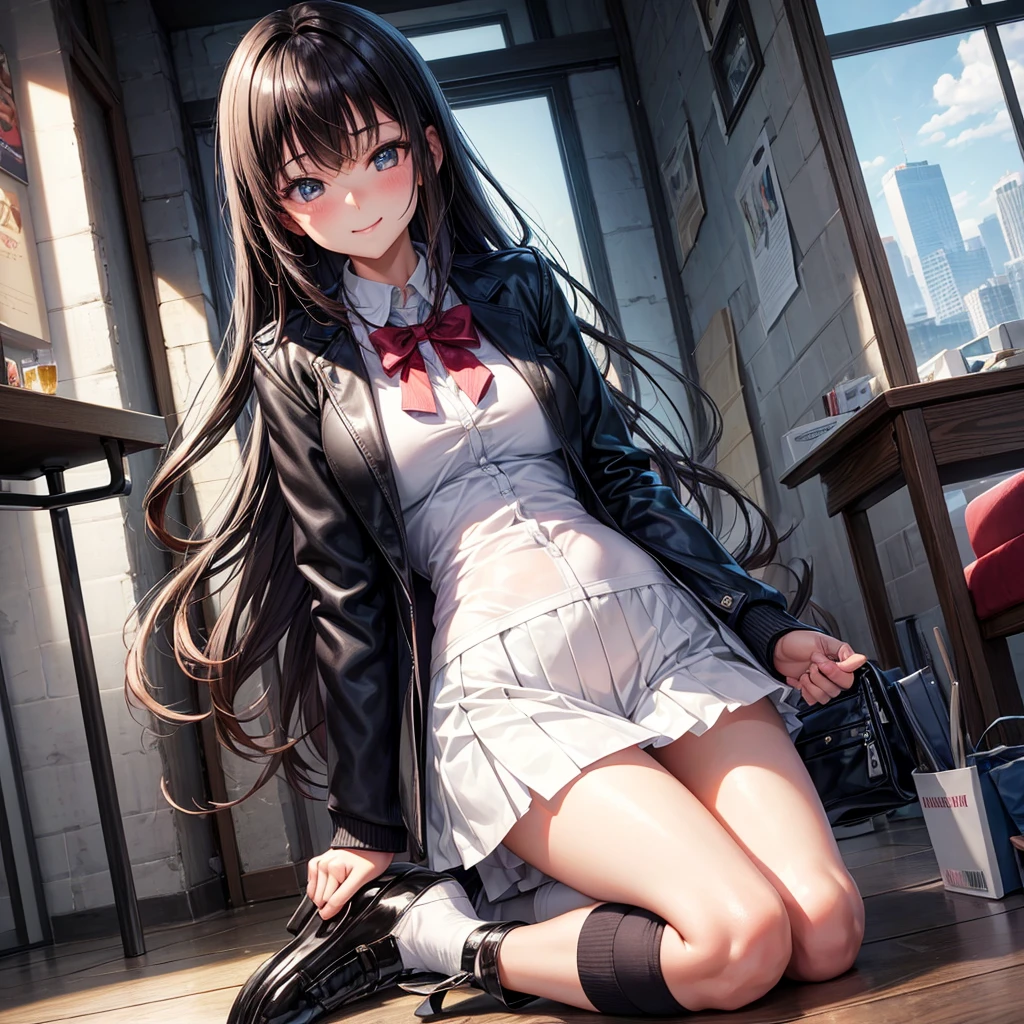 girls,smile,Beautiful girlultiple girls,Angelic beautiful girl,leather jacket,未来のuniform,The best quality to get you horny,perfectionな女の子,Super cute girl,uniform,blazer,cardigan,Long Hair、She has her bangs down,Ultra HD,Young girl,sex,Naughty Girls,Blowjob,Full body image,Absurd,Beautiful girls,Beyond Beautiful Girl,perfection,The room,