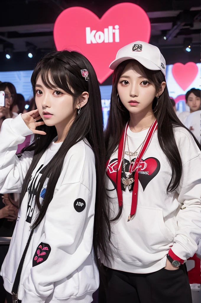 KPOP idol logo heart motif、Name is